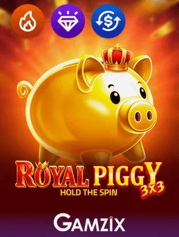 Gokkast 3x3 Royal Piggy Hold the Spin van Gamzix bij Luxe Vegas