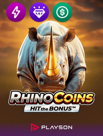 Gokkast Rhino Coins Hit the Bonus van Playson bij Luxe Vegas